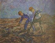 Vincent Van Gogh Two Peasants Digging (nn04) oil